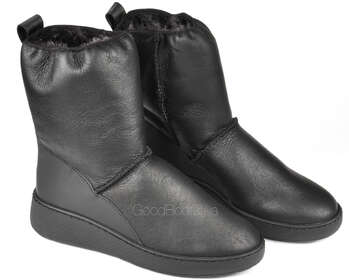 КОЖАНЫЕ ЗИМНИЕ ЖЕНСКИЕ БОТИНКИ GOODBOOTS 6666-75-ST/BLACK/LICO