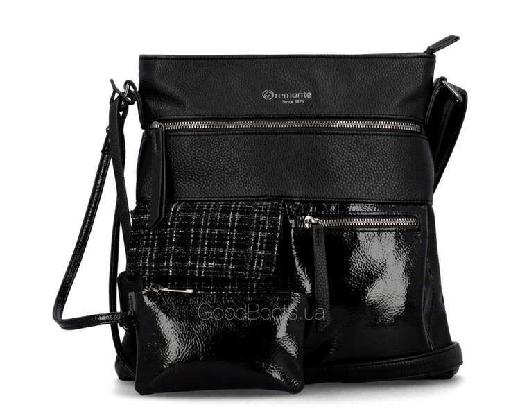 Remonte Dames Q0759 Shopper, zwart, zwart