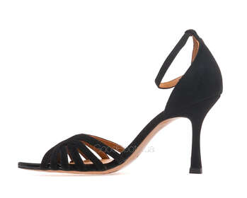 BRAVO MODA 0445/CZARNY ZAMSZ+LAK