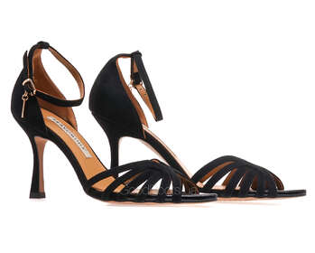 BRAVO MODA 0445/CZARNY ZAMSZ+LAK