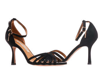 BRAVO MODA 0445/CZARNY ZAMSZ+LAK